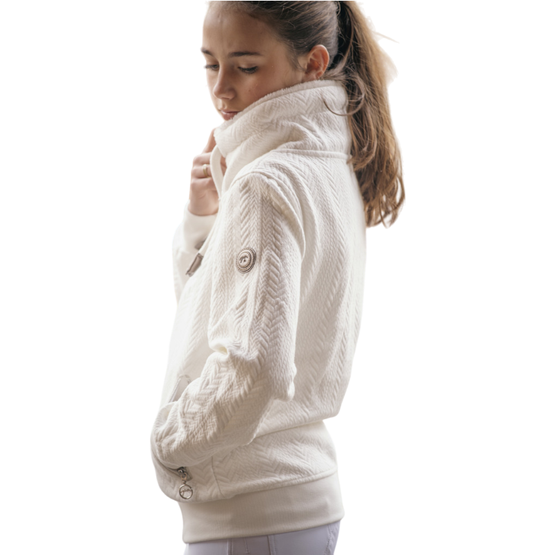 Pénélope - Sweatshirt à capuche manches longues junior Laponia écru | - Ohlala