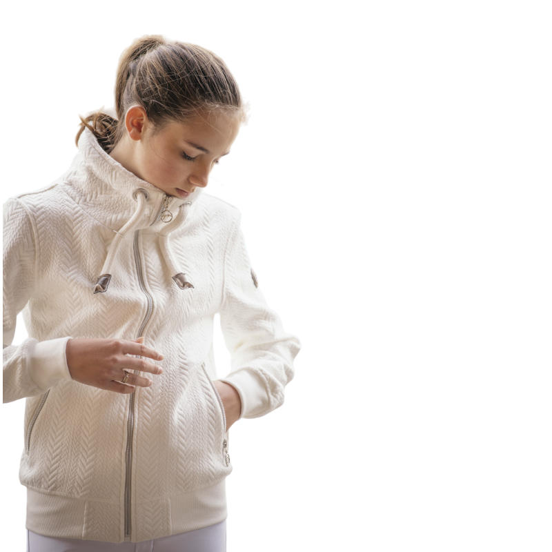Pénélope - Sweatshirt à capuche manches longues junior Laponia écru | - Ohlala