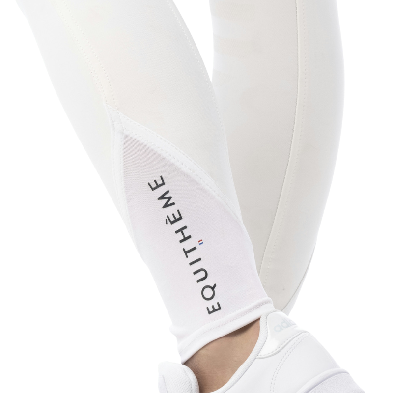 Equithème - Pantalon d'équitation fille Safir blanc/ bleu | - Ohlala