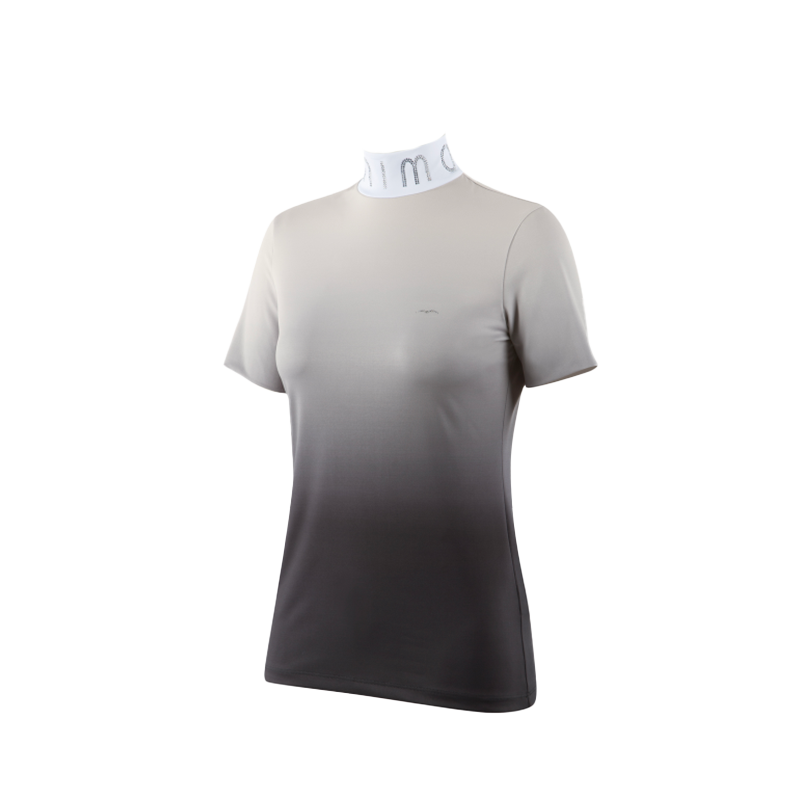 Animo Italia - Polo d'équitation femme Dobby gris dégradé | - Ohlala