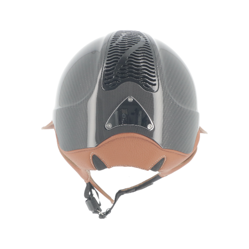 Antarès Sellier - Black Carbon Precision Riding Helmet with Brown Eclipse Visor