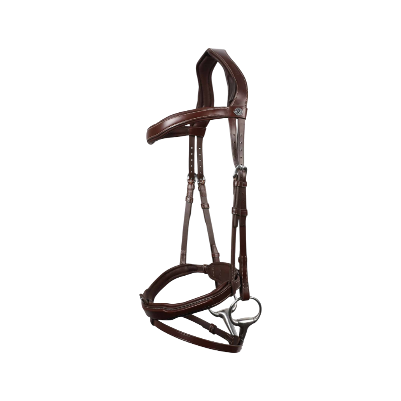 Antarès Sellier - Bridon muserolle combinée Signature Sport havane | - Ohlala