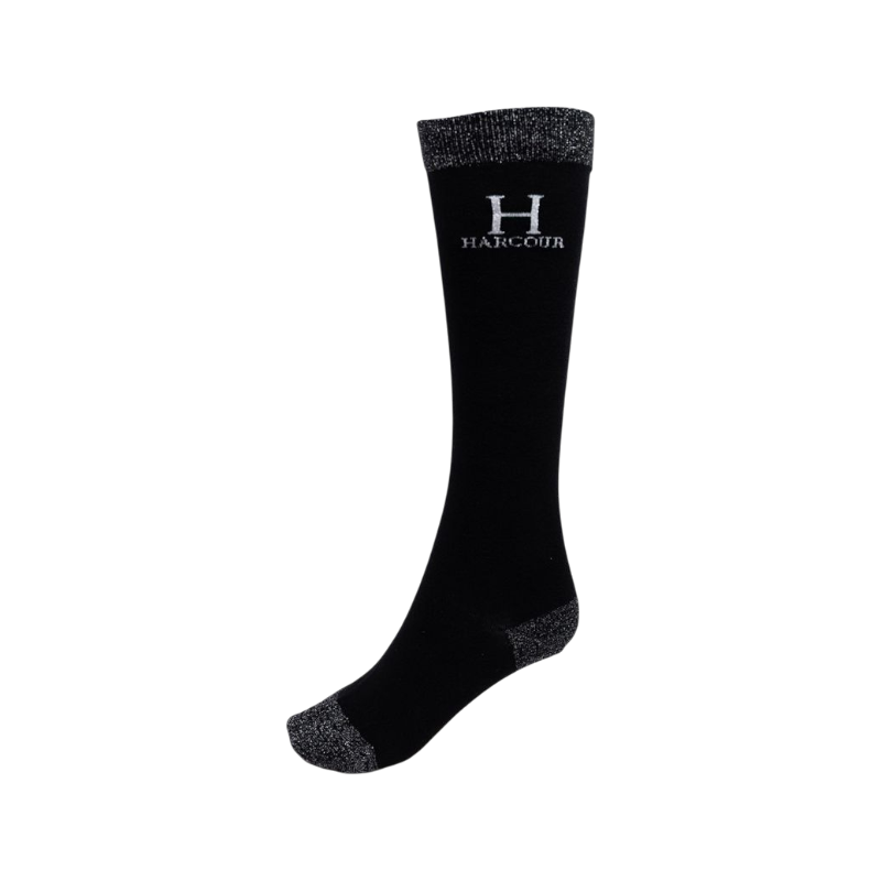 Harcour - Chaussettes d'équitation Aristo noir x2