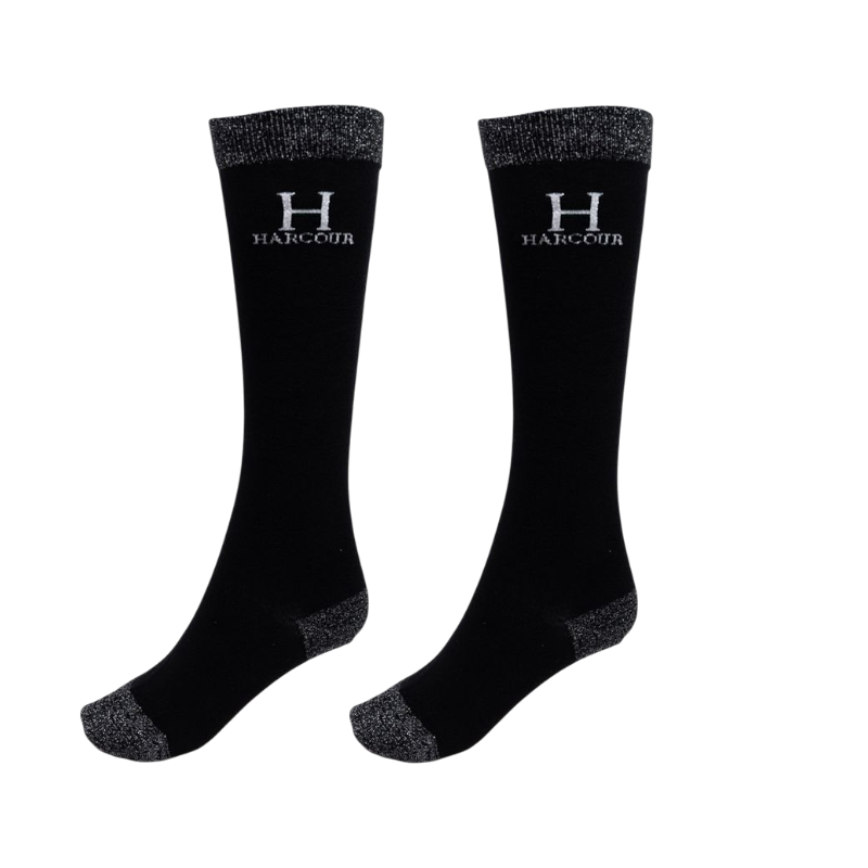 Harcour - Aristo zwarte ruitersokken x2