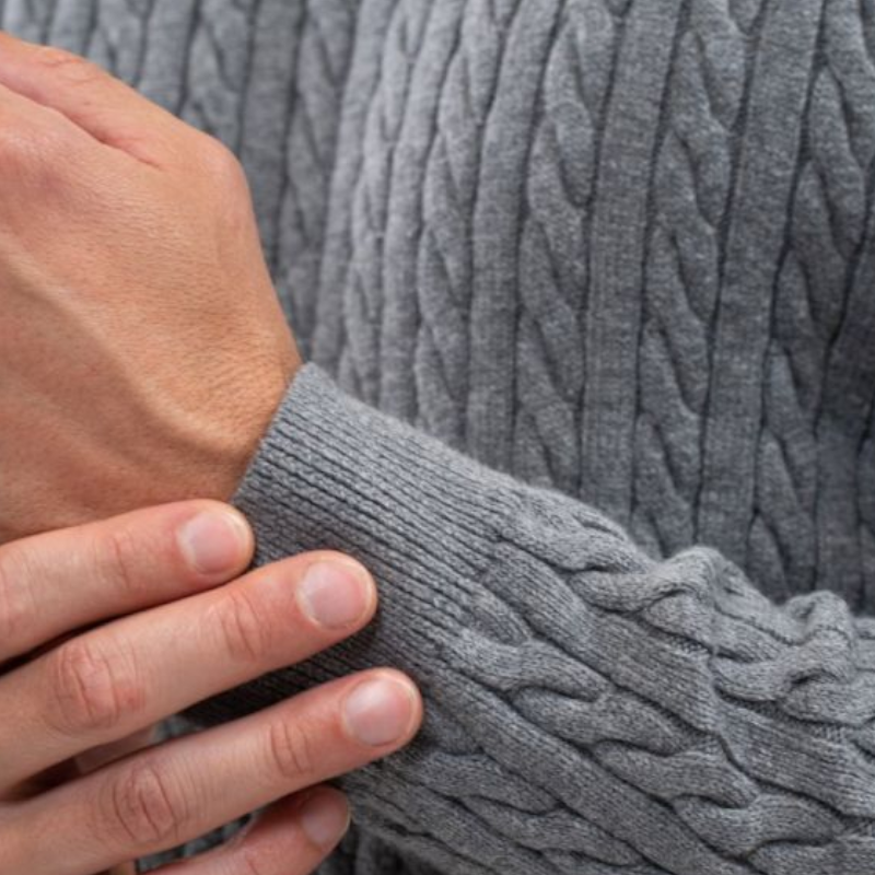 Harcour - Lange mouwen heren Arthur grijs gemêleerd