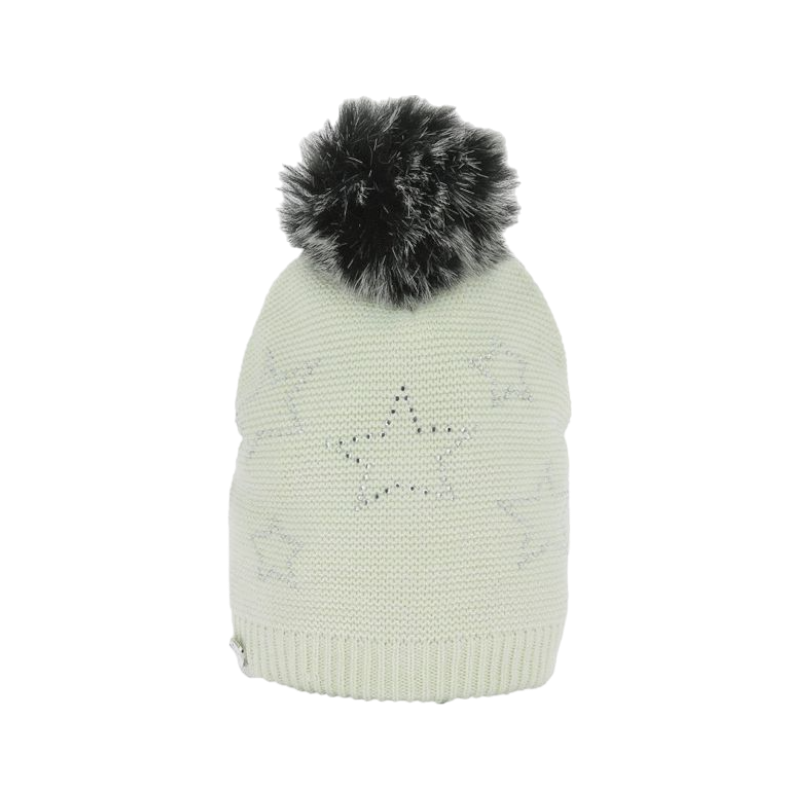 Equithème - Bonnet pompon Spirit blanc | - Ohlala