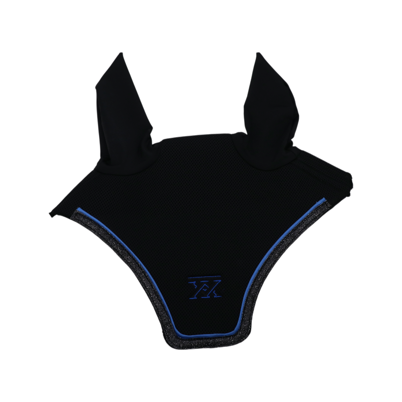 Oxxer - Bonnet pour chevaux Accent noir/ bleu roi | - Ohlala