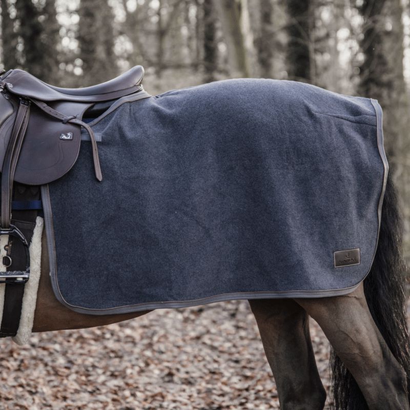 Kentucky Horsewear - Couvre reins carré Heavy Fleece gris | - Ohlala