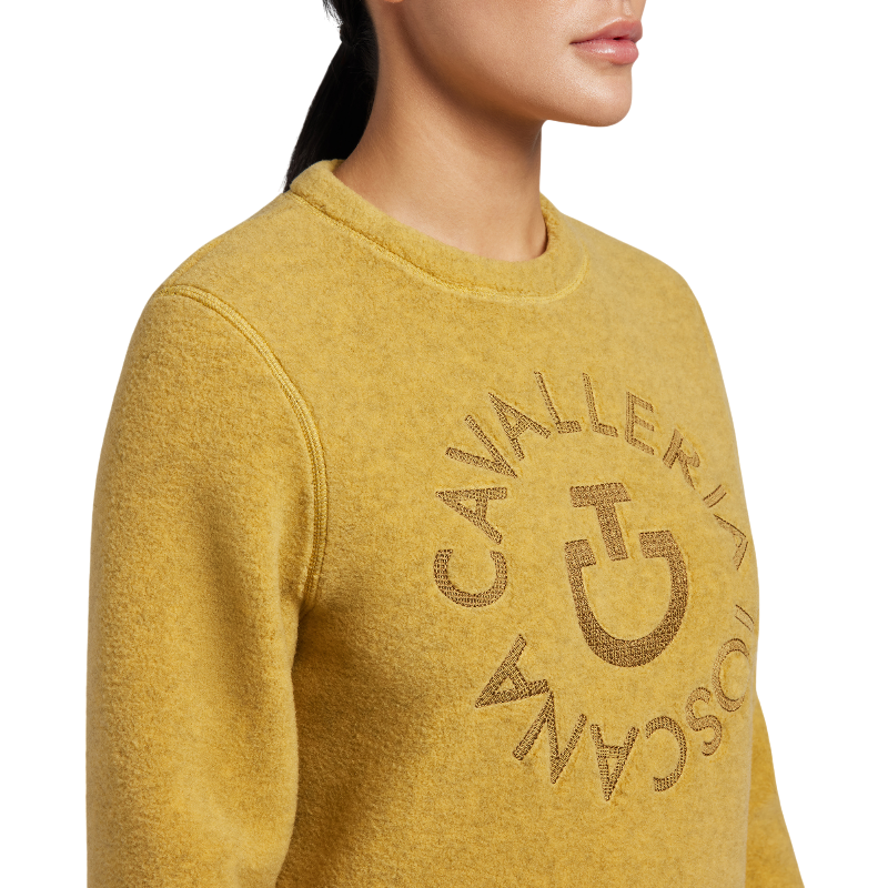 Cavalleria Toscana - Pull manches longues femme Fleece Crew Neck miel | - Ohlala