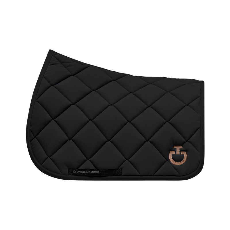 Cavalleria Toscana - Tapis de selle Diamond Quilted Jersey noir/ mocca | - Ohlala