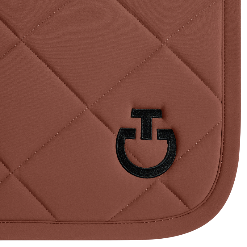 Cavalleria Toscana - Tapis de selle Diamond Quilted Jersey terre de sienne | - Ohlala