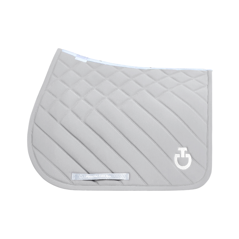 Cavalleria Toscana - Tapis de selle Diamonds and Lines Quilted light grey | - Ohlala