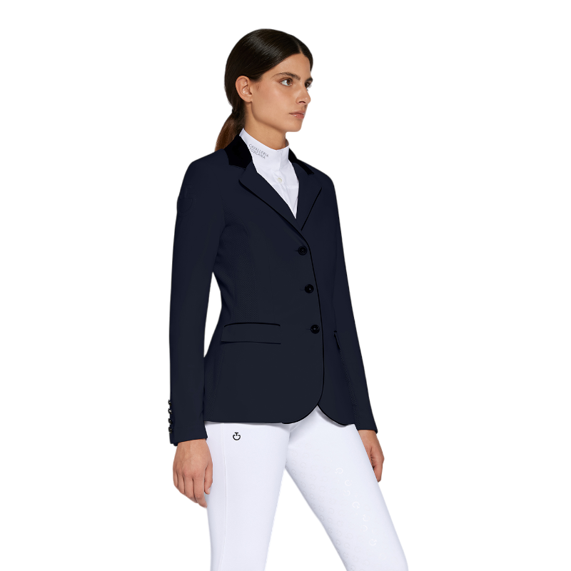 Cavalleria Toscana - Veste de concours femme CT Perforated marine | - Ohlala