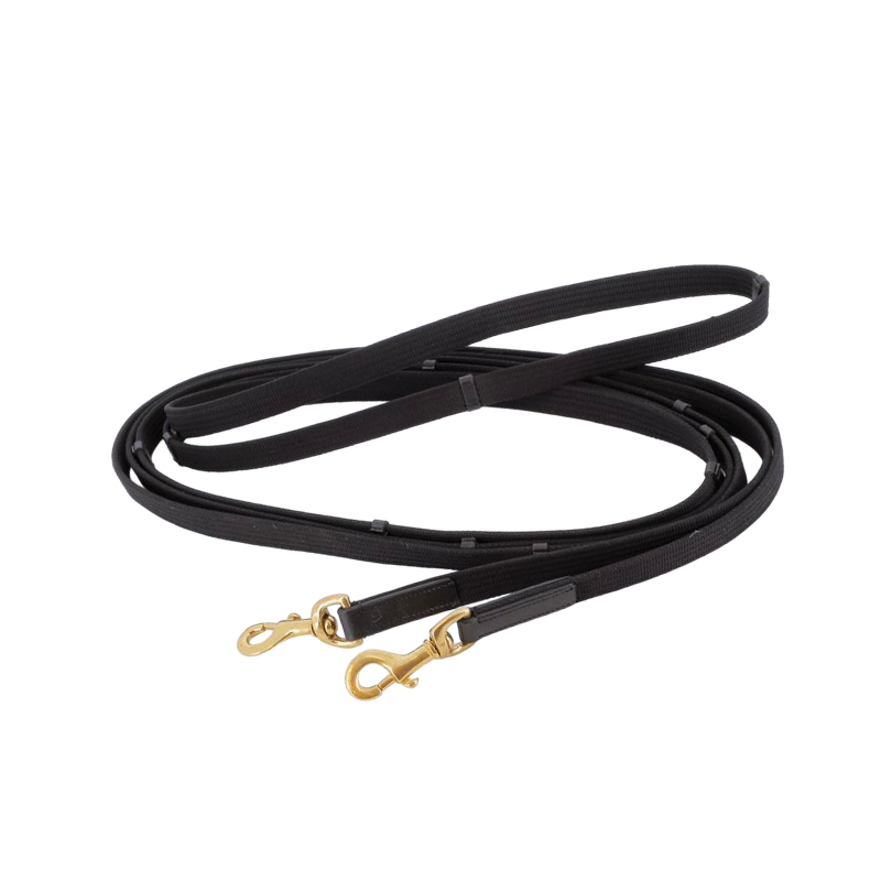 Canter - Rênes allemandes tissu Noir | - Ohlala