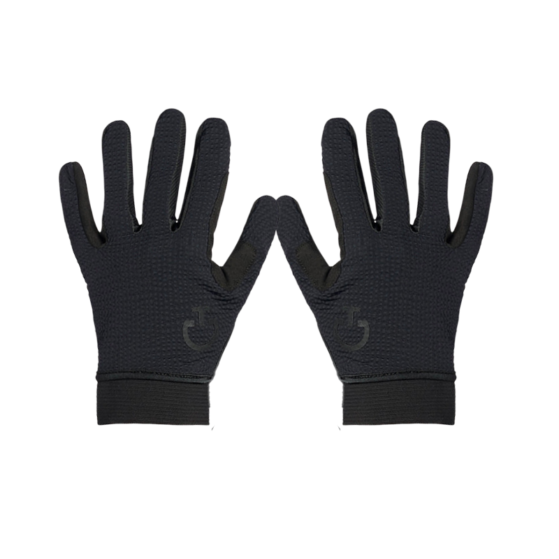 Cavalleria Toscana - Gants d'équitation Tech Knit noir | - Ohlala