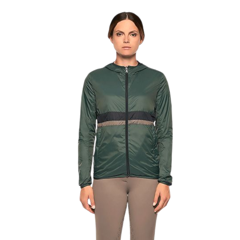 Cavalleria Toscana - Veste à capuche femme légère et réversible femme marine/ vert | - Ohlala
