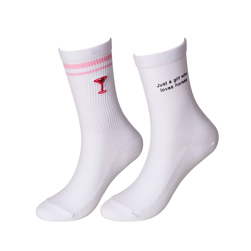Kentucky Horsewear - Chaussette d'équitation Loves Horses blanc x2