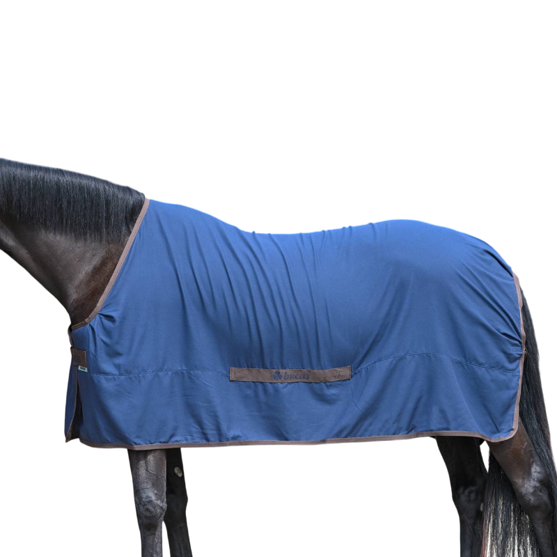 Bucas - Chemise en lin Cool Sheet marine/ coffee