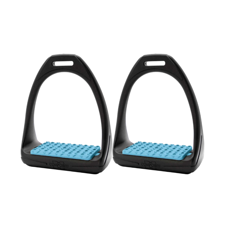 Compositi - Étriers Soft reflex noir/ turquoise | - Ohlala