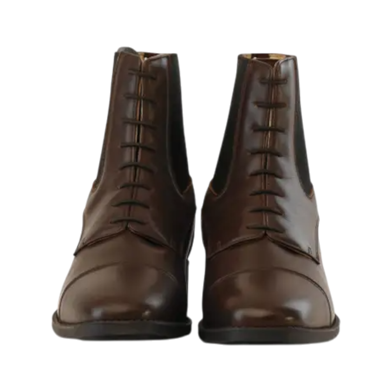 Dyon - Boots d'équitation en cuir à lacets marron | - Ohlala