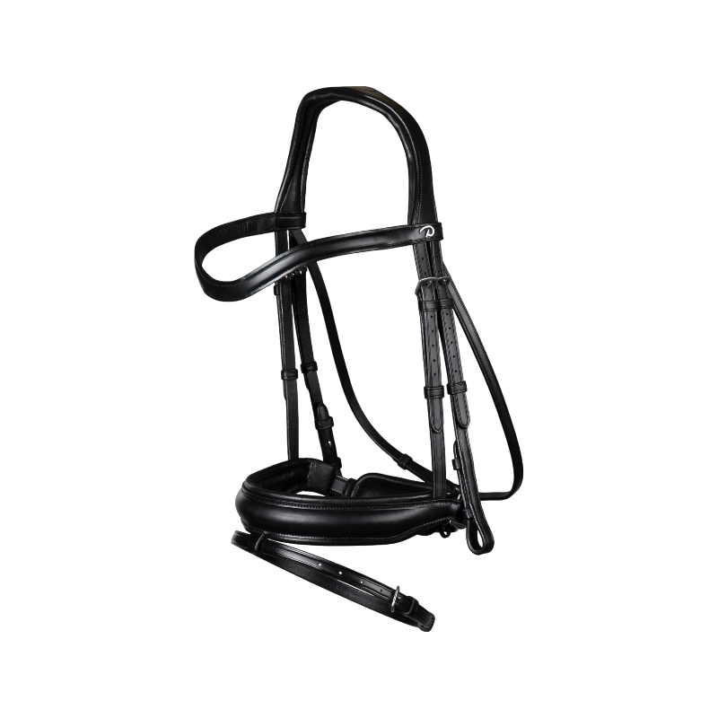Dyon - Bridon muserolle combinée Pull-back New English Collection noir | - Ohlala