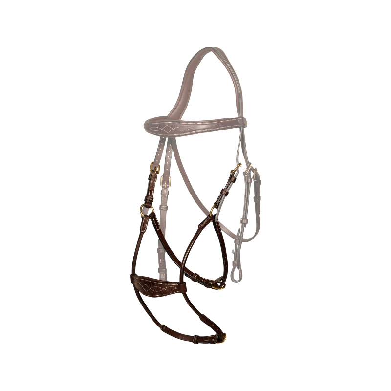 Dyon - Muserolle hybride D Collection havane | - Ohlala