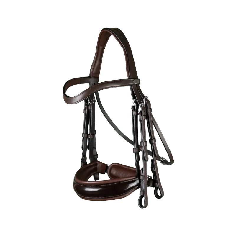 Dyon - Bride muserolle large vernie Working By Dyon brun | - Ohlala