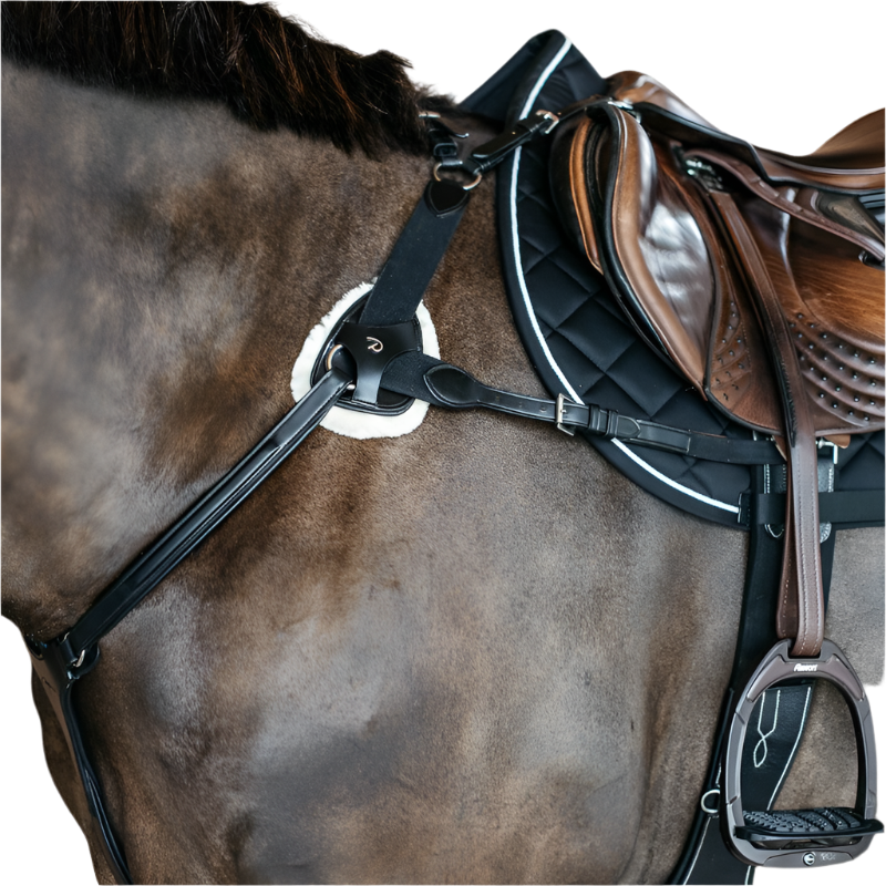 Dyon - Collier de chasse 5 points élastique New English Collection noir | - Ohlala