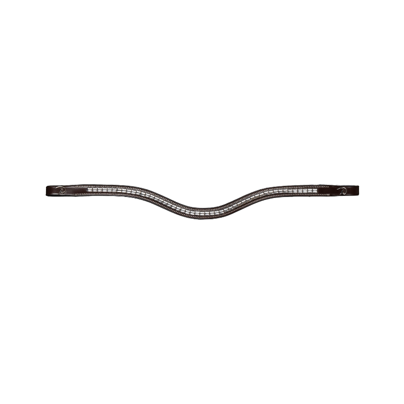 Dyon - Frontal en V clincher argenté US Collection marron | - Ohlala