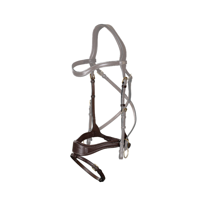Dyon - Muserolle D Motion + cross pull strap D Collection brun | - Ohlala