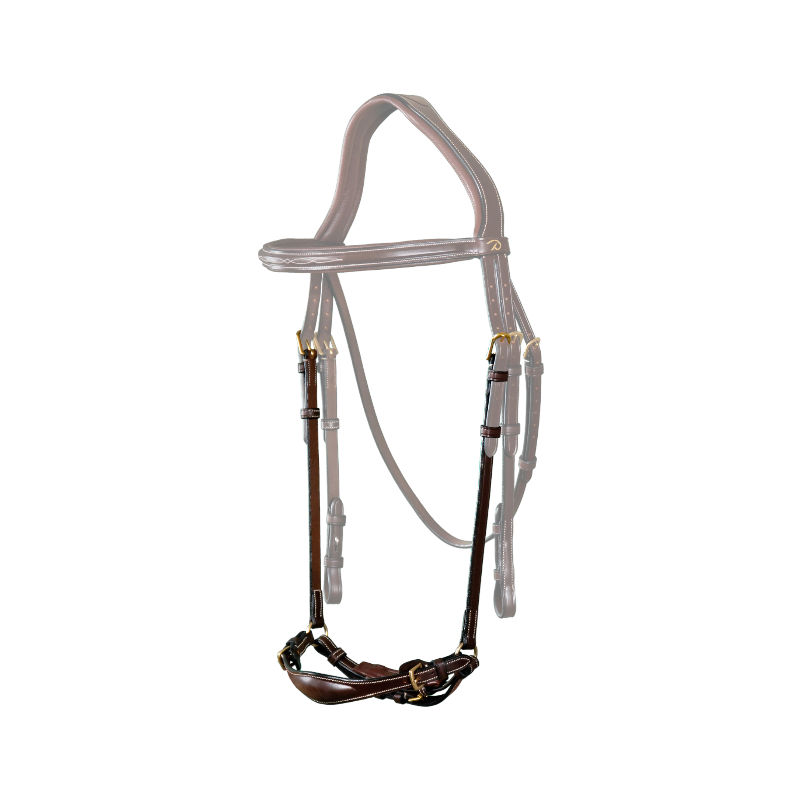 Dyon - Muserolle allemande ajustable D Collection brun | - Ohlala