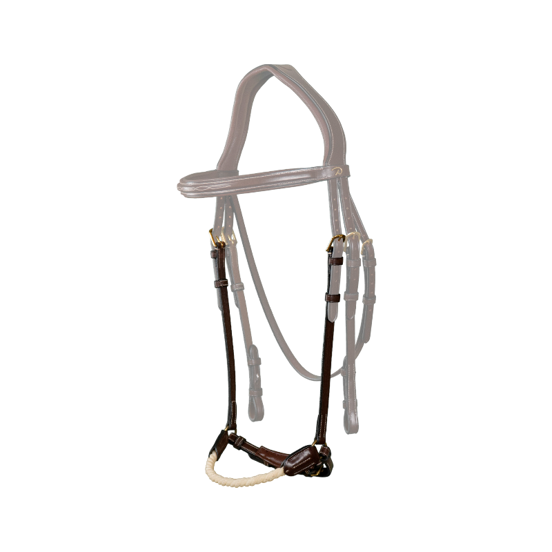 Dyon - Muserolle allemande en corde D Collection brun | - Ohlala