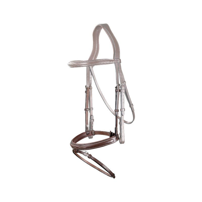 Dyon - Muserolle combinée US Collection marron | - Ohlala