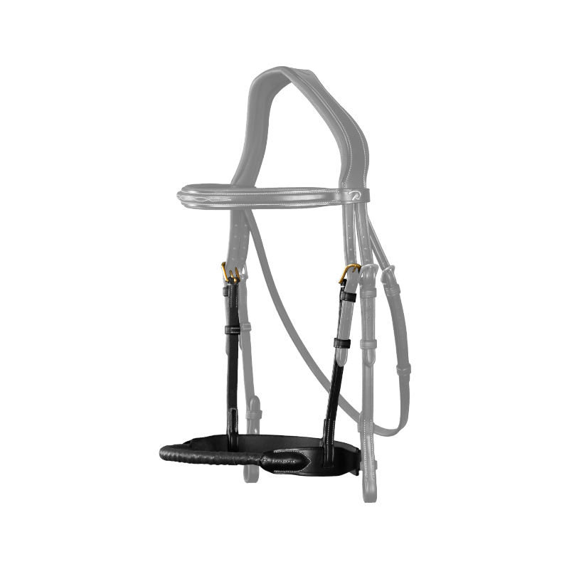 Dyon - Muserolle en corde recouverte de cuir D Collection noir | - Ohlala