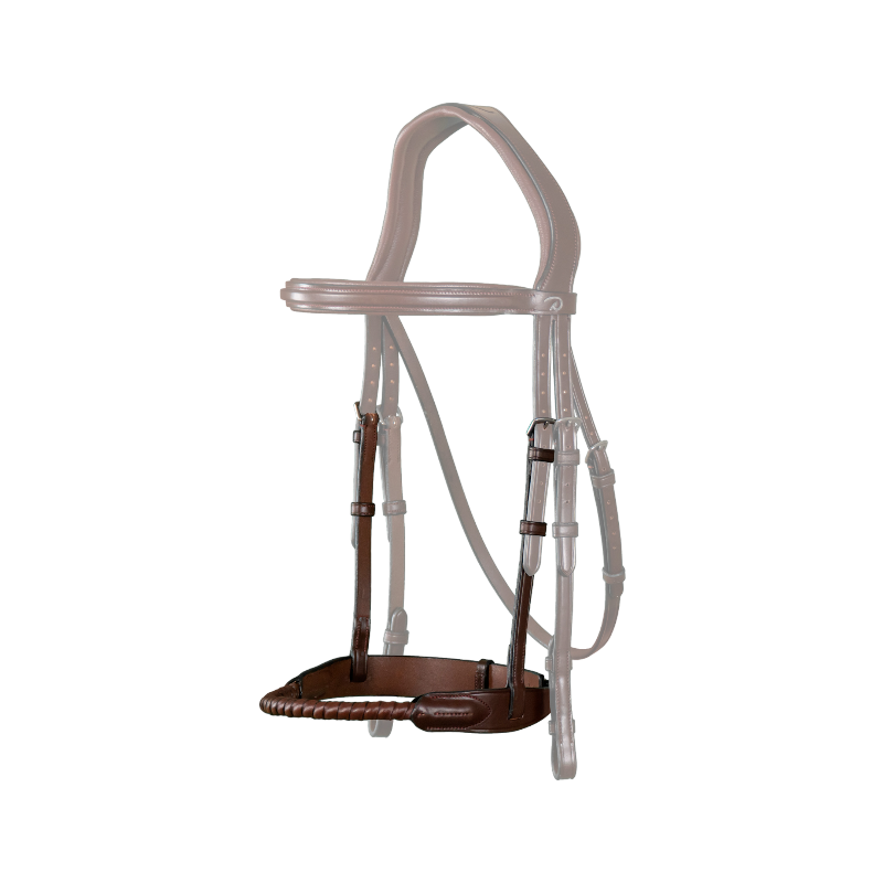 Dyon - Muserolle en corde recouverte de cuir New English Collection brun | - Ohlala