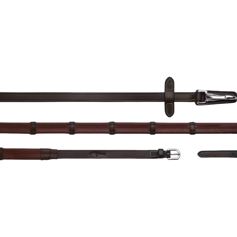 Dyon - Rubber hoses 5/8 with stops and brown working carabiner