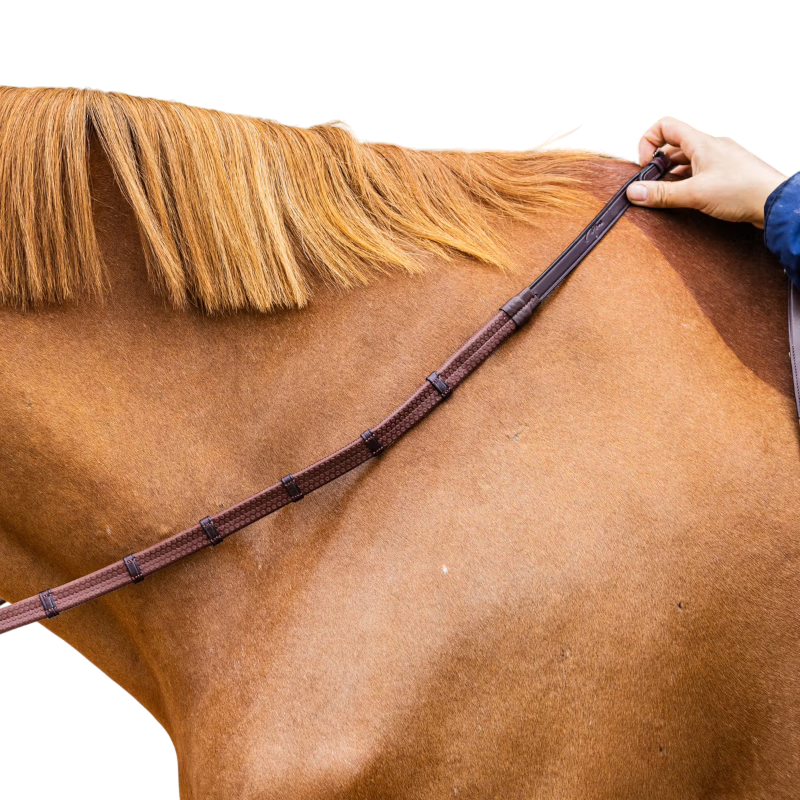 Dyon - Rubber hoses 5/8 with stops and brown working carabiner