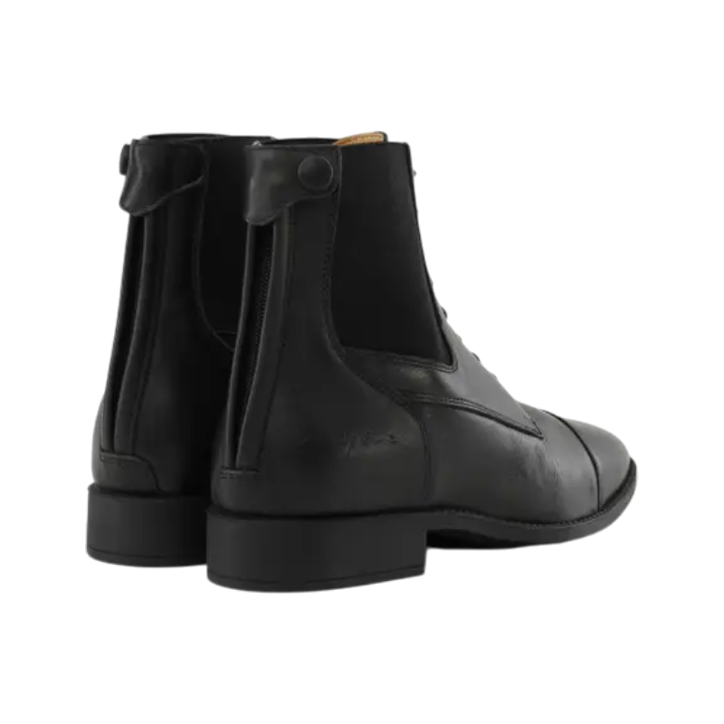 Dyon - Boots d'équitation en cuir à lacets noir | - Ohlala