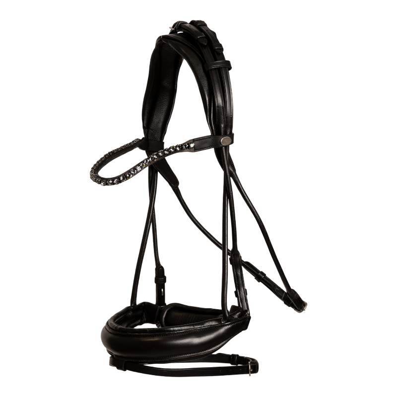 Dyon - Breite Round-Muserolle mit schwarzem Kristallfront