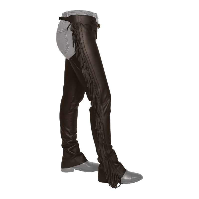 Dyon - Chaps longues à franges marron | - Ohlala