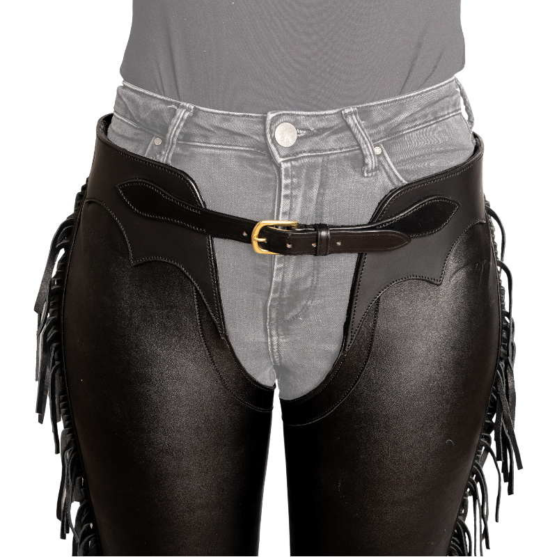 Dyon - Chaps longues à franges noir | - Ohlala