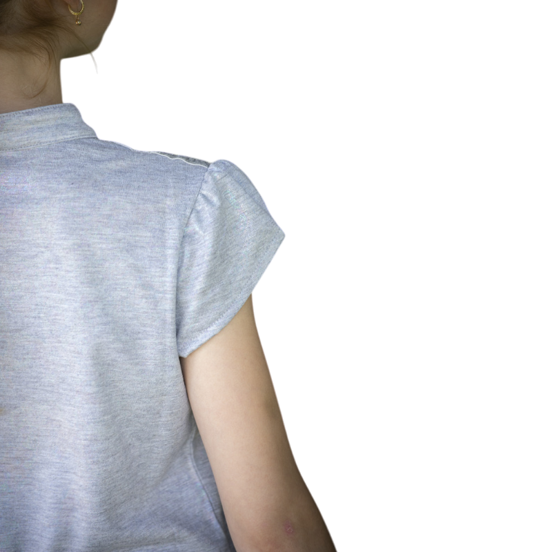 Eden by Pénélope - Polo manches courtes enfant Julieta gris | - Ohlala