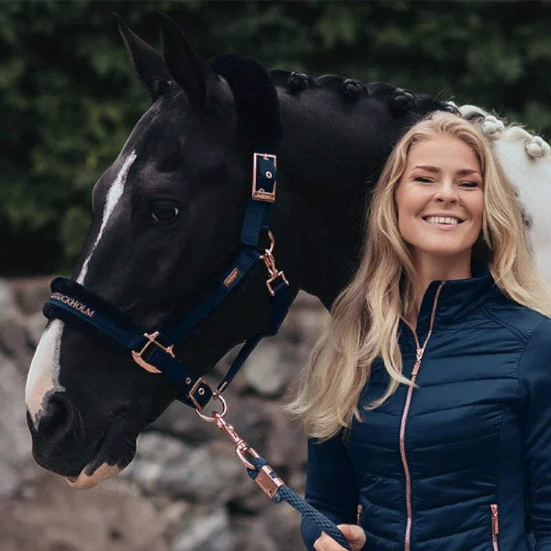 Equestrian Stockholm - Licol et longe mouton Monaco blue | - Ohlala
