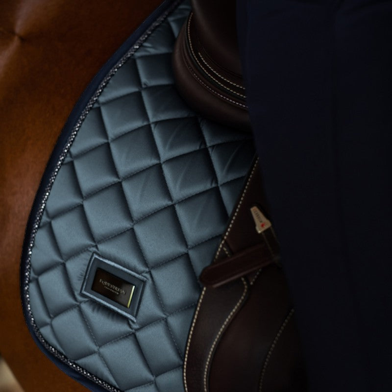 Equestrian Stockholm - Tapis de selle Metallic Blue bleu | - Ohlala
