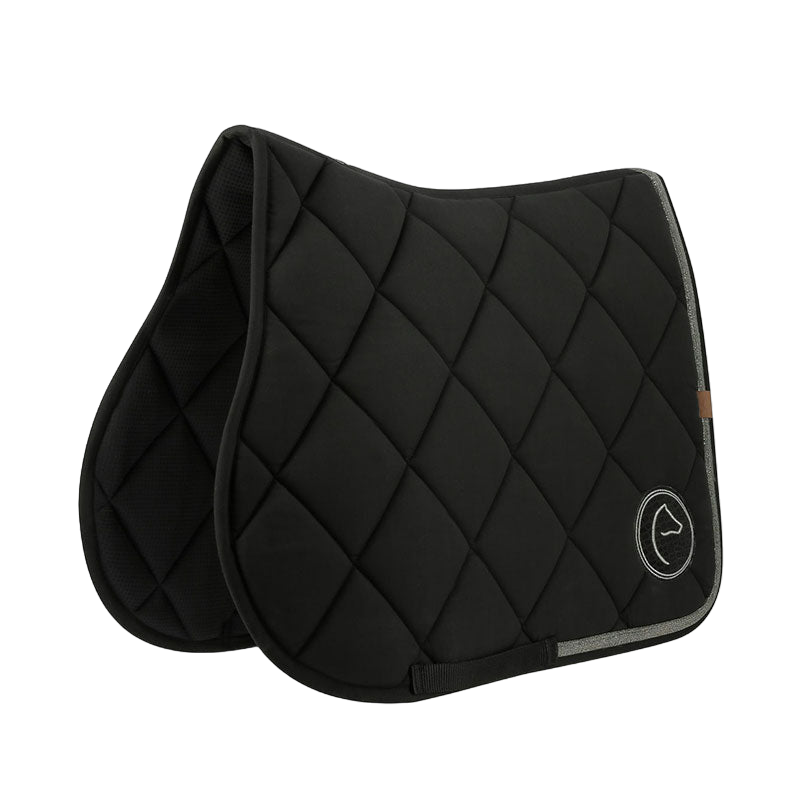 Equithème - Tapis de selle Badge 2.0 noir | - Ohlala