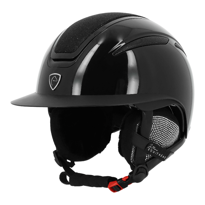 Equithème - Cache-oreilles JTM pour casque noir/ strass
