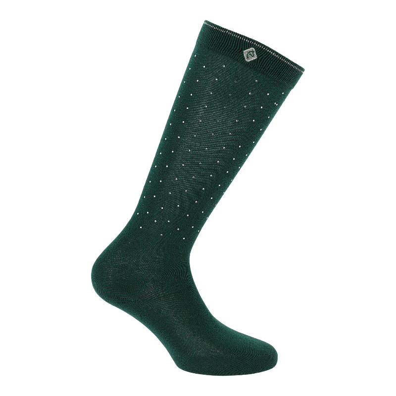 Equithème - Chaussette d'équitation Kamilia Je t'aime kaki
