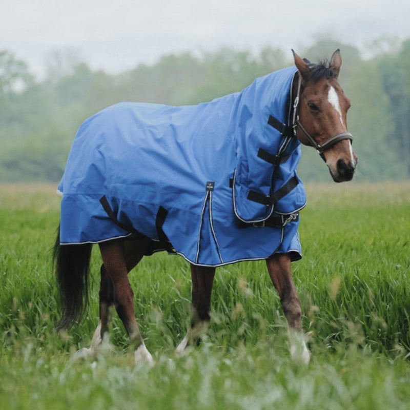 Equithème - Couverture d'extérieur Tyrex Aisance 1200D Combo bleu roi 100g | - Ohlala