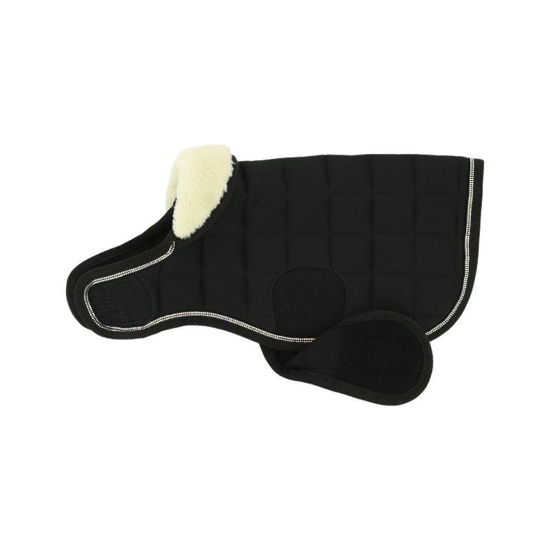 Equithème - Couverture pour chien Je t'aime noir 200g | - Ohlala