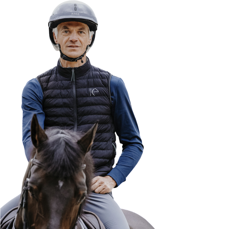 Equithème - Doudoune sans manches chauffante mixte Charlie noir | - Ohlala